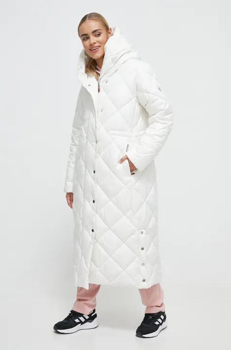 Didriksons kurtka damska kolor biały zimowa