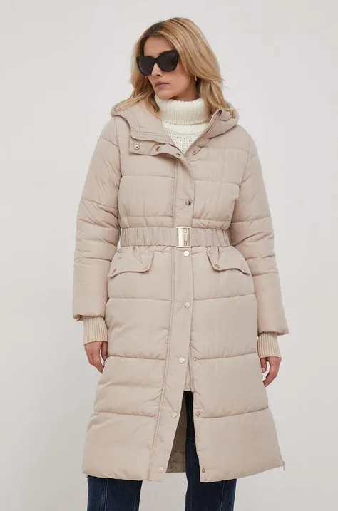 Sisley kurtka damska kolor beżowy zimowa