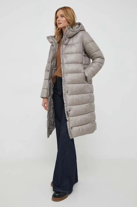 Куртка Sisley жіноча колір сірий зимова
