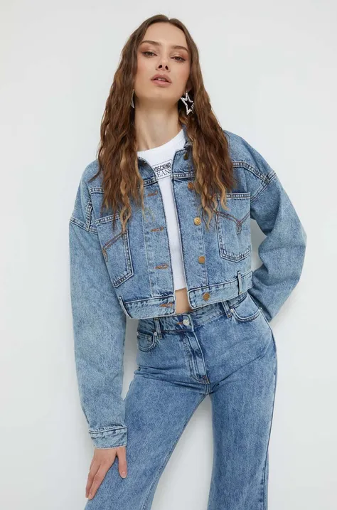 Джинсова куртка Moschino Jeans жіноча перехідна oversize