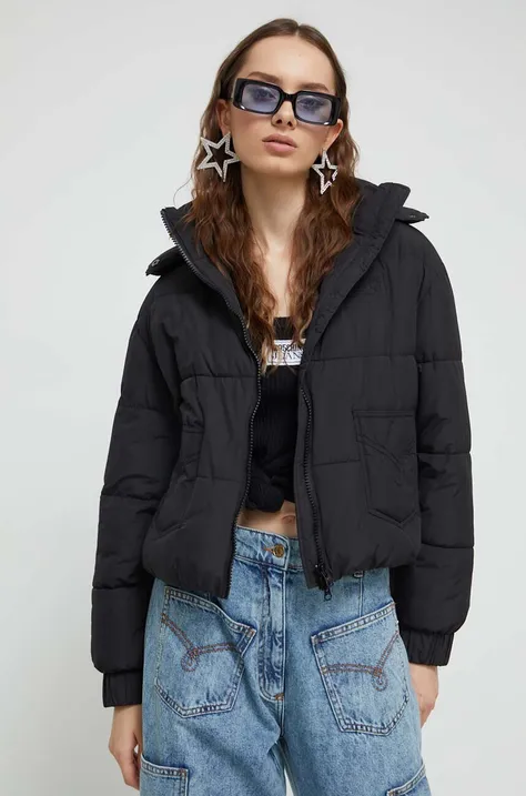 Куртка Moschino Jeans жіноча колір чорний зимова