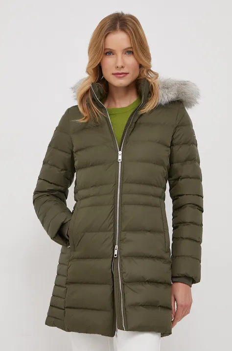Pernata jakna Tommy Hilfiger za žene, boja: smeđa, za zimu