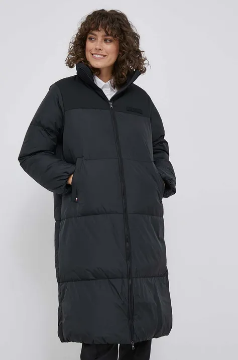 Tommy Hilfiger kurtka damska kolor czarny zimowa