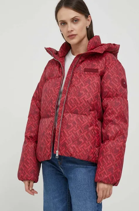 Tommy Hilfiger kurtka puchowa damska kolor czerwony zimowa
