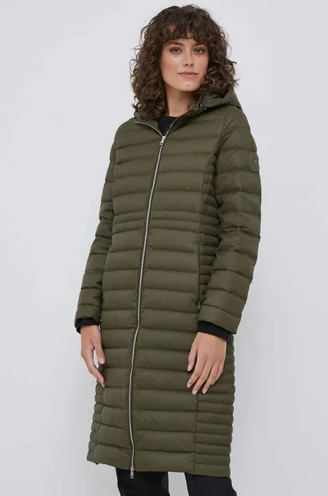 Pernata jakna Tommy Hilfiger za žene, boja: zelena, za prijelazno razdoblje