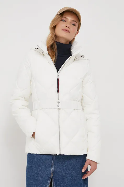 Tommy Hilfiger kurtka damska kolor biały zimowa