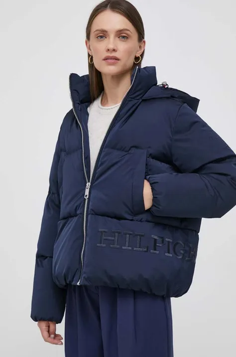 Пуховая куртка Tommy Hilfiger женская цвет синий зимняя