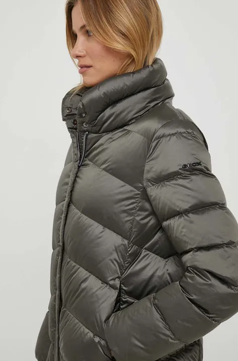 Pernata jakna Geox ADRYA za žene, boja: siva, za zimu
