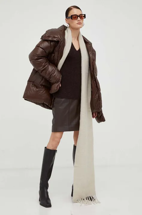 Пуховая куртка MMC STUDIO Ilona женская цвет коричневый зимняя oversize