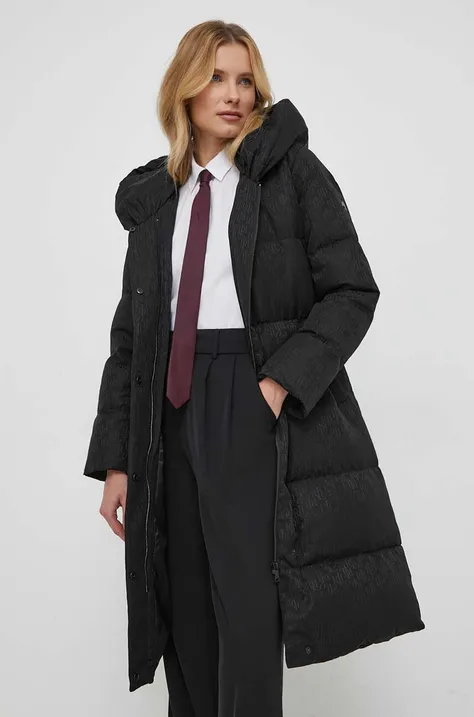 Páperová bunda Lauren Ralph Lauren dámska, čierna farba, zimná