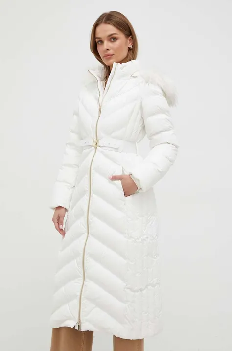 Páperová bunda Marciano Guess dámska, biela farba, zimná