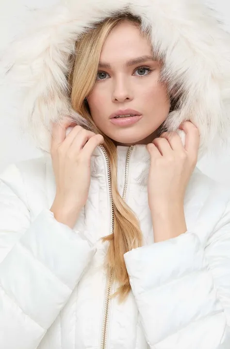 Marciano Guess kurtka damska kolor biały zimowa