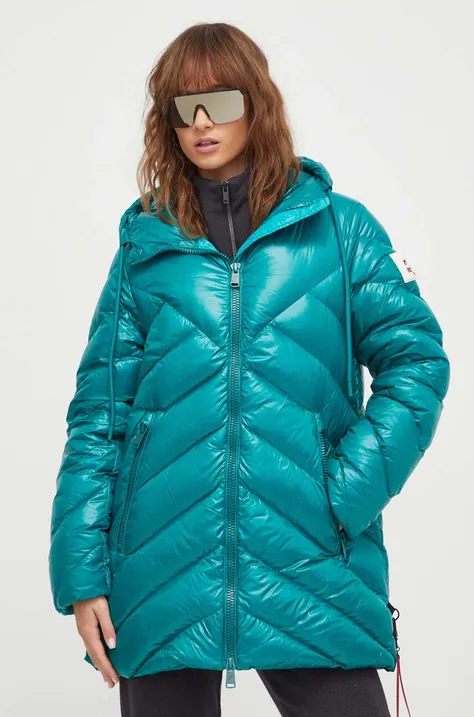 Pernata jakna After Label za žene, boja: zelena, za zimu