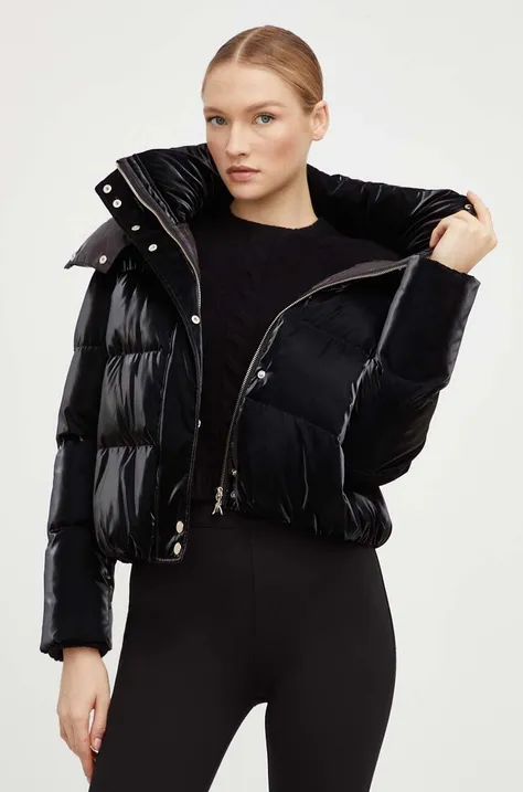 Куртка Patrizia Pepe жіноча колір чорний зимова