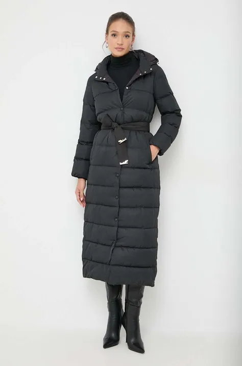 Куртка Patrizia Pepe жіноча колір чорний зимова