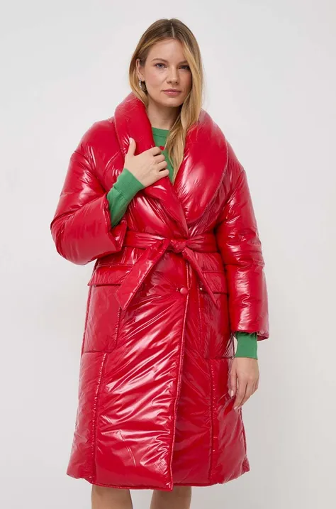 Куртка Patrizia Pepe жіноча колір червоний зимова oversize
