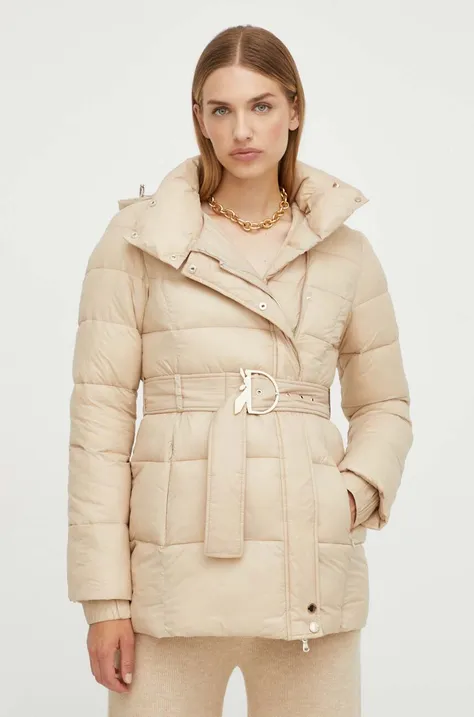 Patrizia Pepe kurtka damska kolor beżowy zimowa