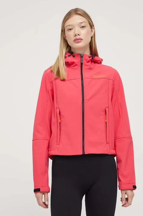 Superdry rövid kabát női, rózsaszín, átmeneti