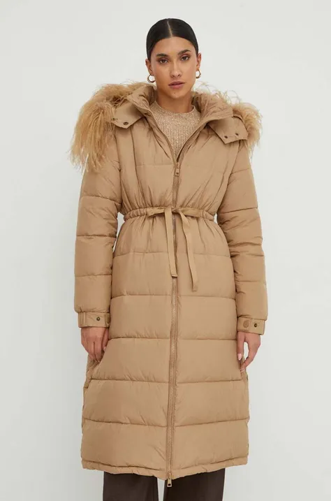 Куртка Twinset жіноча колір бежевий зимова