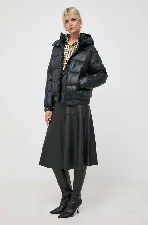 Пухова куртка Twinset жіноча колір чорний зимова