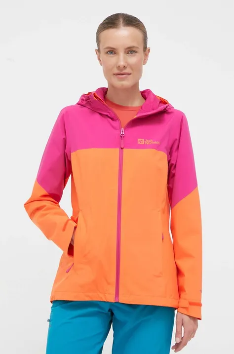 Outdoor jakna Jack Wolfskin Weiltal 2L oranžna barva