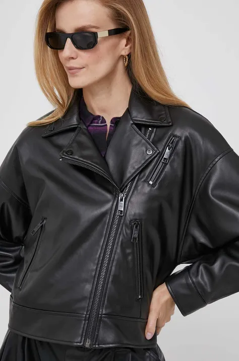 Куртка Dkny жіноча колір чорний перехідна