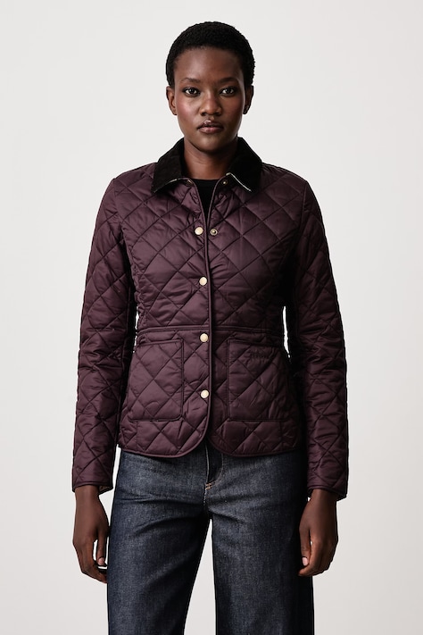 Barbour Kurtka pikowana damska Deveron Quilt bordowa LQU1012