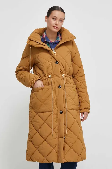 Куртка Barbour жіноча колір коричневий зимова