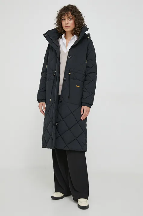 Куртка Barbour жіноча колір чорний зимова
