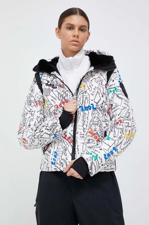 Smučarska jakna s puhom Rossignol x JCC bela barva