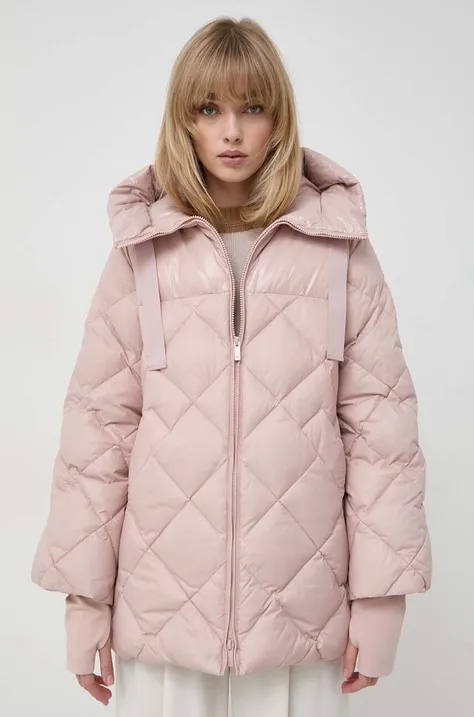Пухова куртка Marella жіноча колір рожевий зимова