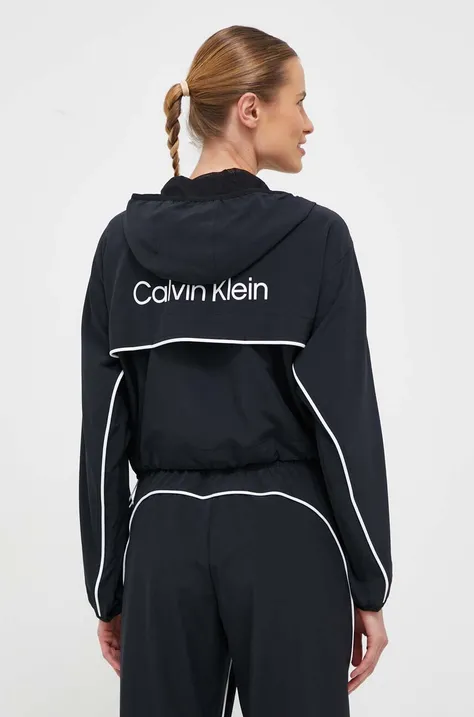 Calvin Klein Performance wiatrówka kolor czarny przejściowa oversize