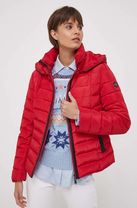 Artigli kurtka damska kolor czerwony zimowa