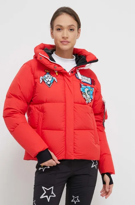 Пухова куртка Rossignol x JCC жіноча колір червоний зимова oversize