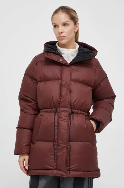 Pernata jakna Peak Performance za žene, boja: smeđa, za zimu