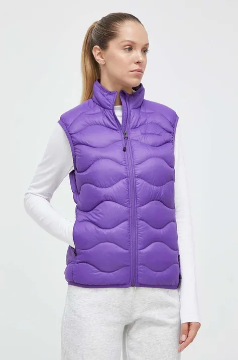 Športová páperová vesta Peak Performance Helium fialová farba, prechodná