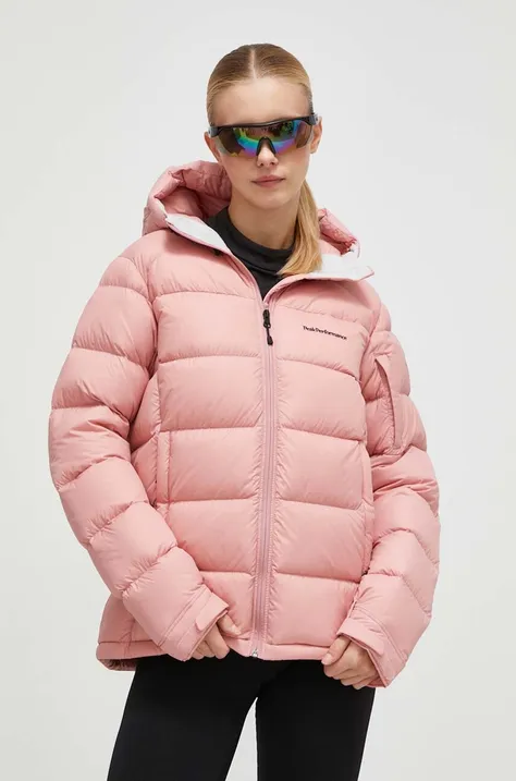 Πουπουλένιο αθλητικό μπουφάν Peak Performance Frost χρώμα: ροζ