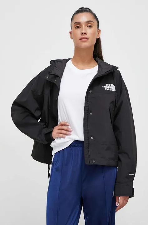 Куртка The North Face жіноча колір чорний перехідна oversize