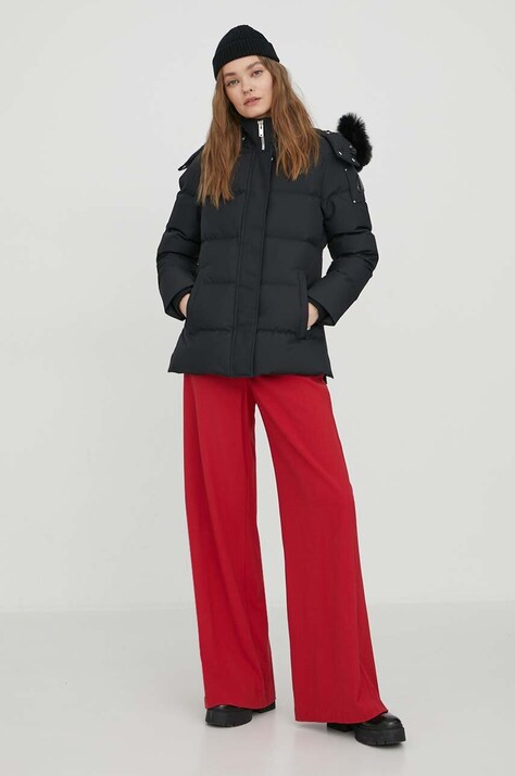 MOOSE KNUCKLES geacă de puf Cloud 3Q femei, culoarea negru, de iarnă