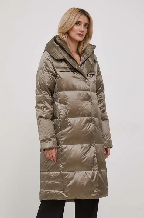 Пухова куртка Tiffi жіноча колір бежевий зимова