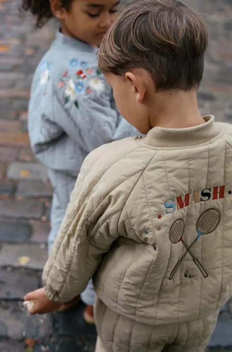 Дитяча куртка-бомбер Konges Sløjd колір бежевий