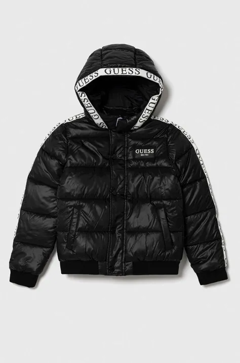 Otroška jakna Guess črna barva
