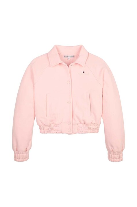 Detská bunda Tommy Hilfiger ružová farba