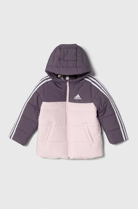 Παιδικό μπουφάν adidas χρώμα: ροζ