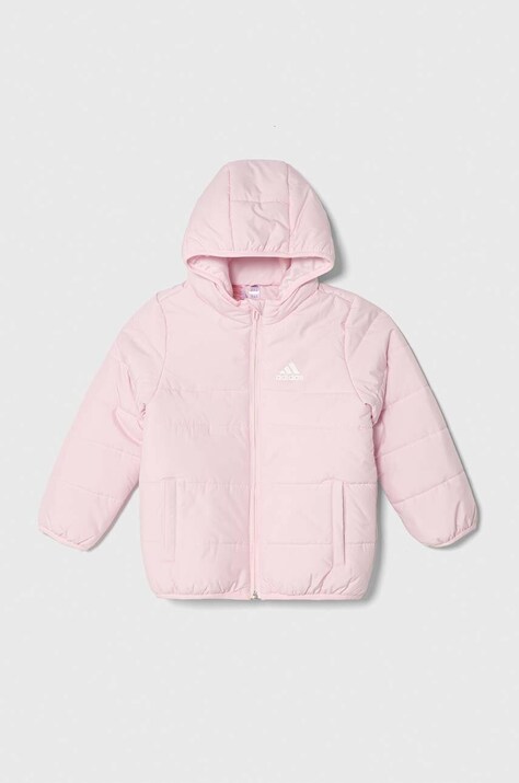 Дитяча куртка adidas колір рожевий