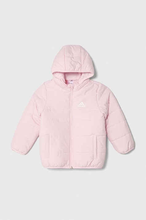 Detská bunda adidas ružová farba