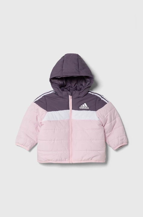 Dětská bunda adidas růžová barva