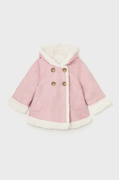 Пальто для малюків Mayoral колір рожевий