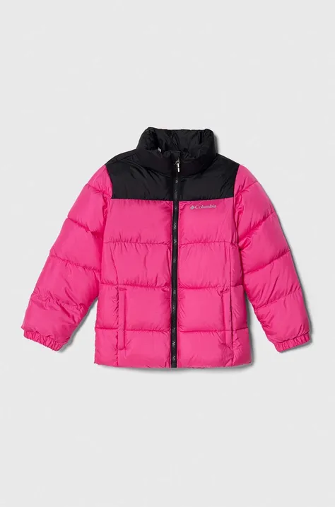 Columbia kurtka dziecięca U Puffect Jacket kolor różowy