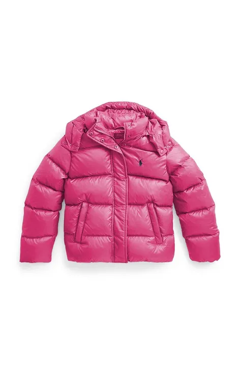 Otroška jakna Polo Ralph Lauren roza barva